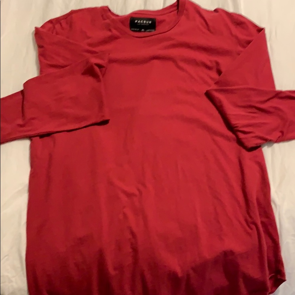COPY - PacSun XL scallop fit long sleeve shirt.